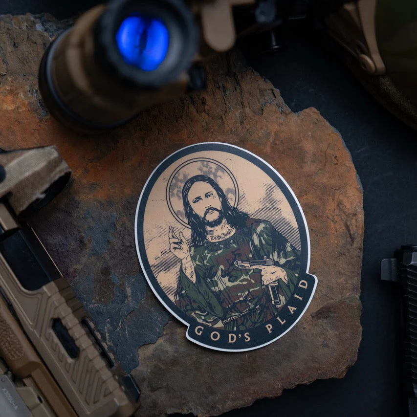 God's Plaid Sticker - Image 2