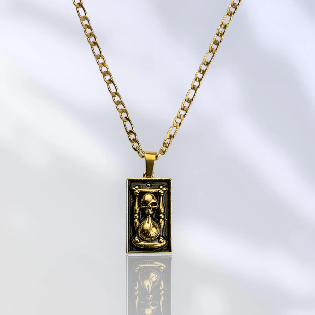 Memento Mori Hourglass Pendant & Chain - Image 5