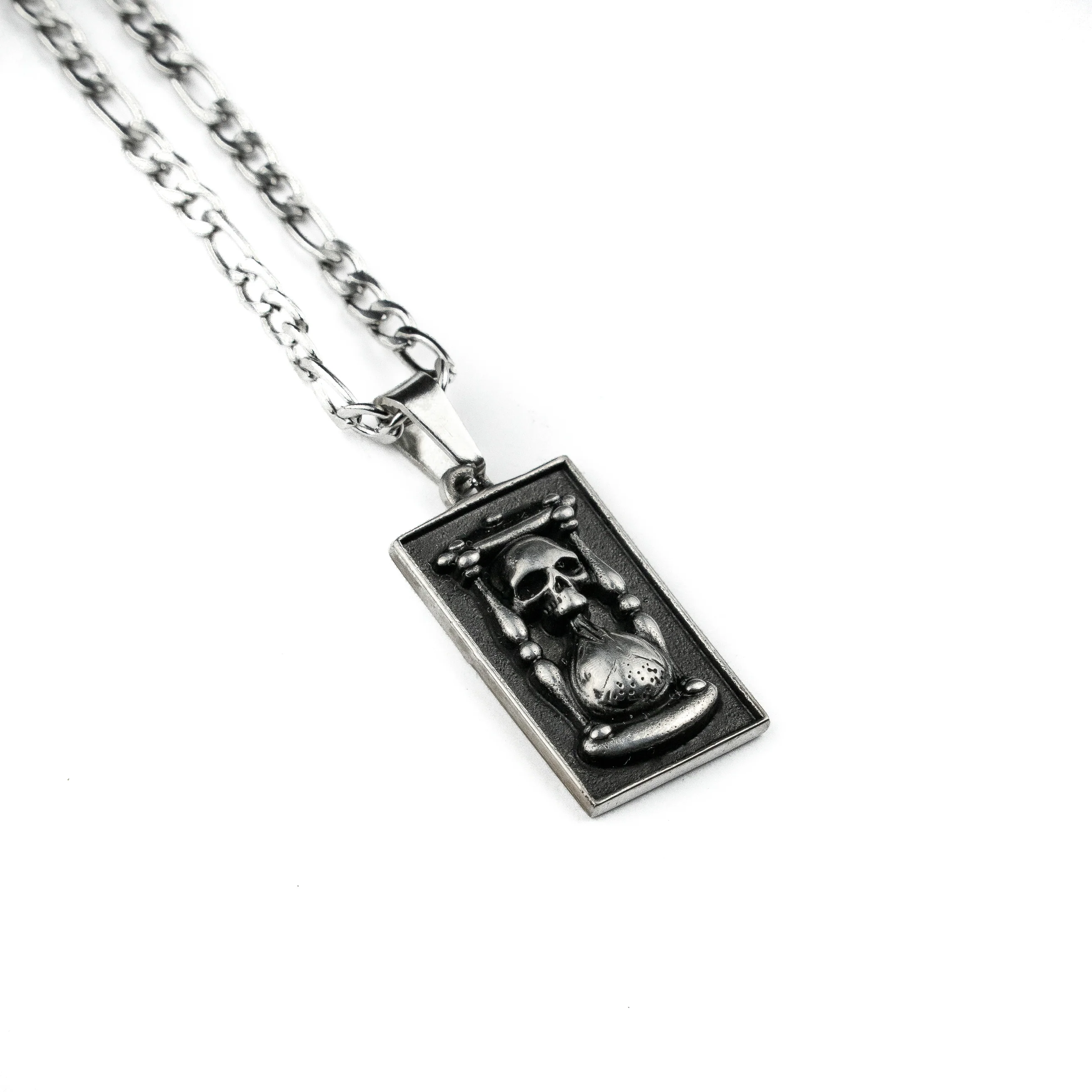 Memento Mori Hourglass Pendant & Chain - Image 6