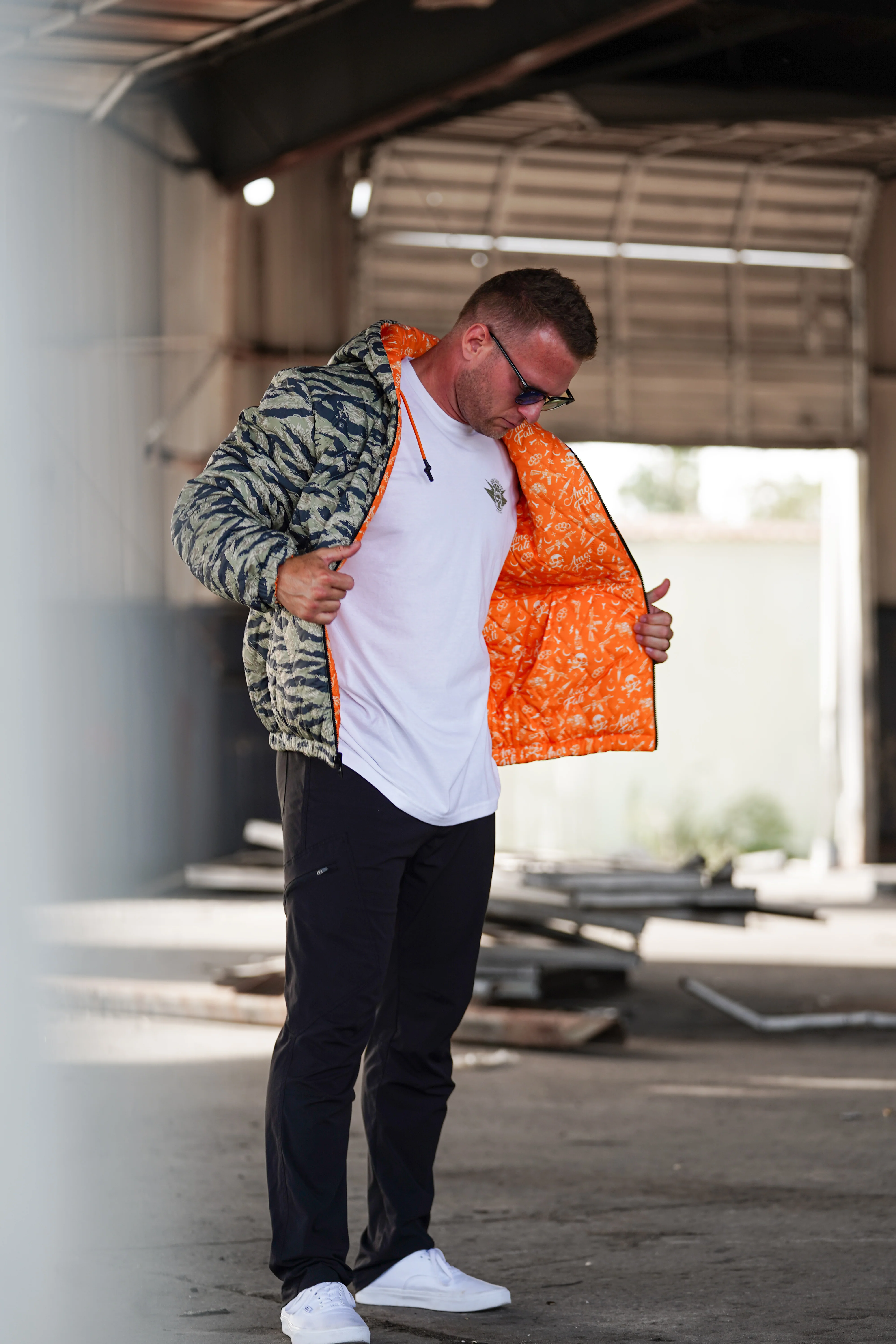 Tiger Stripe Camo Reversible Woobie Hoodie - Image 6